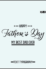 Happy Father's Day Stylish Text Lettering Design Vertical Template