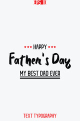 Happy Father's Day Stylish Modern Calligraphy Text Vertical Template