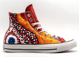 pair of shoes on white