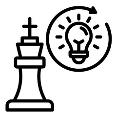 Rethink Strategy  Icon Element For Design
