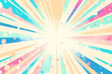 ポップな集中線の背景素材