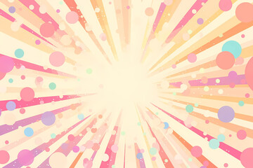 ポップな集中線の背景素材