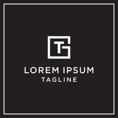 Obraz premium gt or tg square logo 