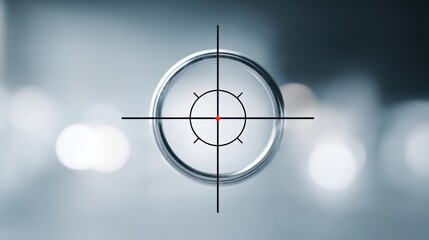 Precision crosshair sight scope representing focused targeting and strategic execution for outcome-led action