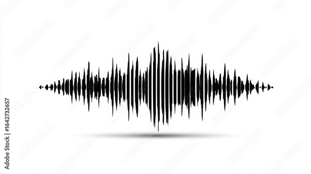Poster sound wave visualization representing task resonance meter icon for enhancing concept execution effi