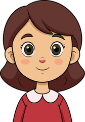 cute pretty girl vector illustration