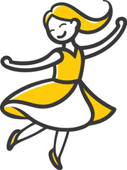 dancing girl vector