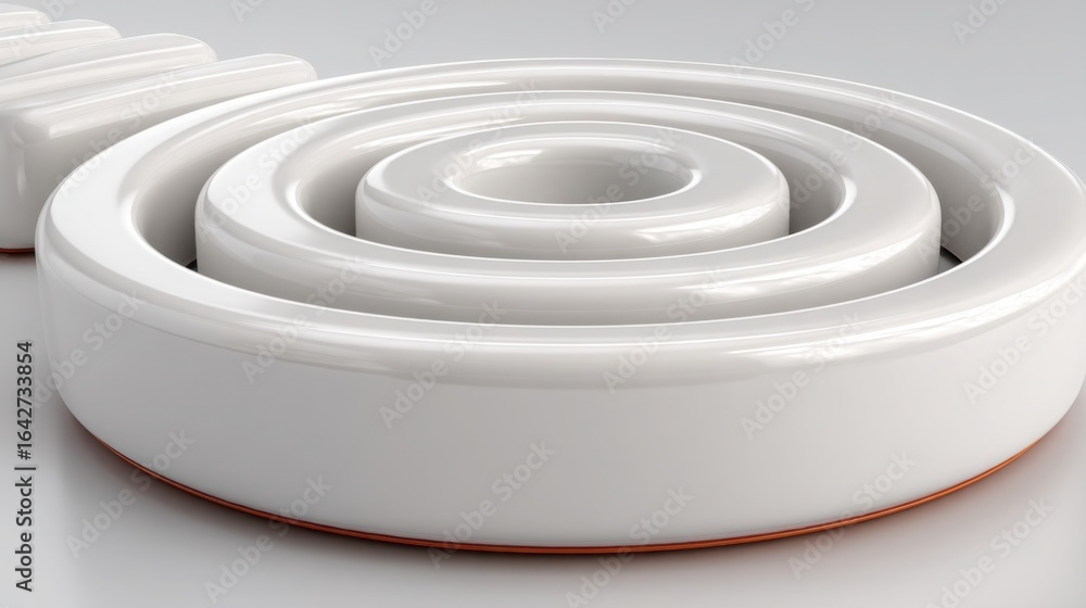 Poster white container with a red lid symbolizing organizational logic and evolving decision-making systems