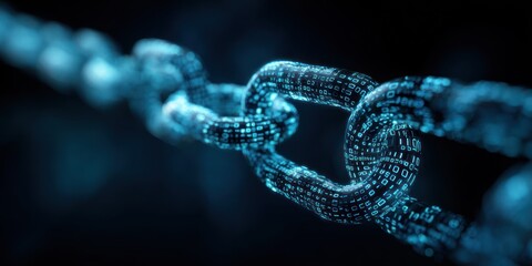 Digital chain links with binary code