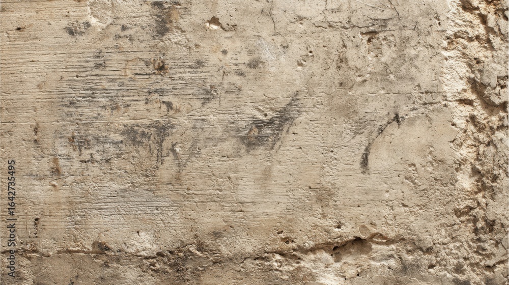 Aufkleber weathered wall displays a mixture of textures and colors, highlighting the passage of time in an urb