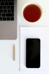 cup of coffee and book