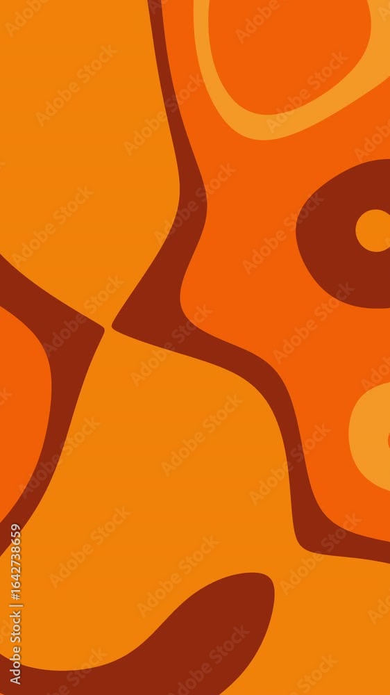 Aufkleber abstract orange and brown background with layered shapes and organic contours, reminiscent of topogr