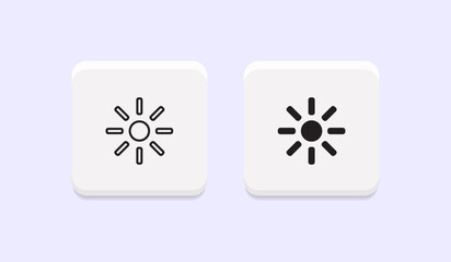 Brightness Adjustment Sun Icon Buttons