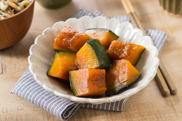 【かぼちゃの煮物】ほっこり仕上がった南瓜の煮物です。