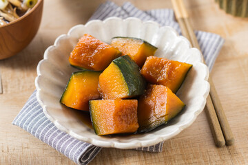 【かぼちゃの煮物】ほっこり仕上がった南瓜の煮物です。