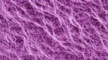 Obraz premium Purple fibrous texture close-up, abstract macro pattern of intertwined threads and fine fibers, seamless organic background for design, textile art and creative surfaces.