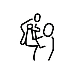 Black line icon for parental bond