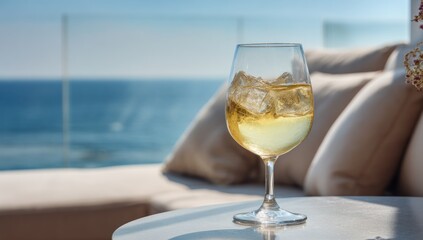 Obraz premium Drink by the sea