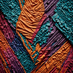 Layered Textile And Paint Surfaces For Dramatic Impact