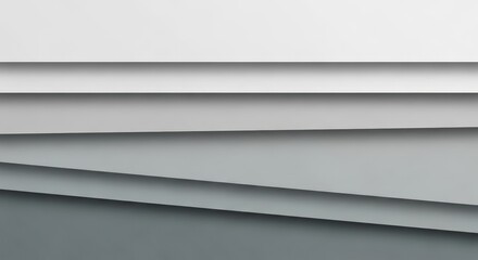 Fototapeta premium Abstract Gradient Layers Background in Shades of Gray and White for Modern Design