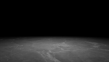 Dark empty background with marble stone floor, minimalist scene for product display, presentation. 3D rendering