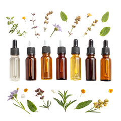 essential oil and herbs