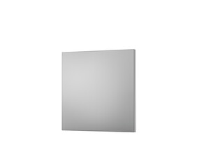 Clean, minimalist square object with subtle lighting on a black background. 3d illustration