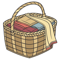 wicker basket with a basket