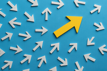 Bold solution and strategy inspire success with clear concept thoughtful plan and confident decision