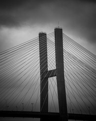 silhouette of a bridge