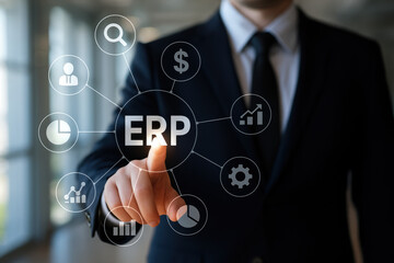 Enterprise planning business technology and resource growth inspire finance concepts with dynamic progress