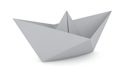 Simple origami paper boat
