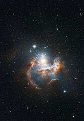 Fototapeta premium Bright Nebula in Deep Space with Stars and Cosmic Dust