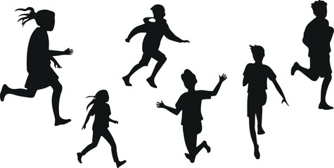 Parent and Child Silhouette – Family, People, Play, Love, Relationship, Together, Black, Human, Figure, Kids, Parent, Fun, Happiness, Holding, Children, Scene, Vector
