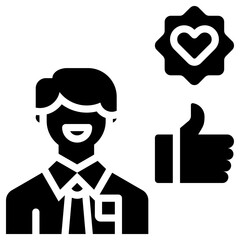 good attitude  icon for Self improvement, business, website, application, printing, document, poster design, etc