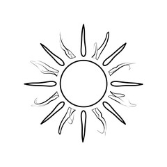 Simple sun graphic