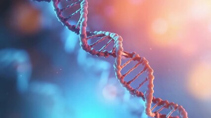 A conceptual video representing a medical breakthrough in genetic research, with a blurred dna molecule and cell structure background. Scientific and technological advancement in genetic studies. - Powered by Adobe