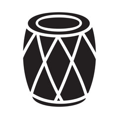 Mridanga drum icon as devotional instrument for music and religious worship
