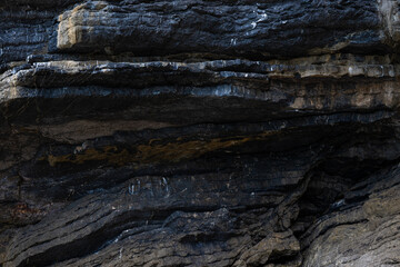 Abstract background of Pancake Rock from sedimentary process in tropical rainforest island