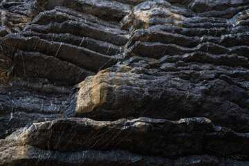 Abstract background of Pancake Rock from sedimentary process in tropical rainforest island