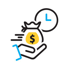 Vector multi color icon for Prepay