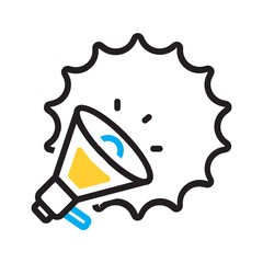 Vector multi color icon for Announcement