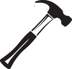 silhouette image of HAMMER with transparent background