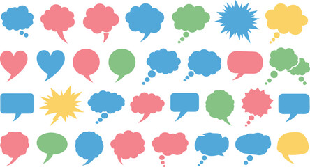 Colorful speech bubbles communication vector design graphic