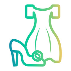 dress Line Gradient Icon