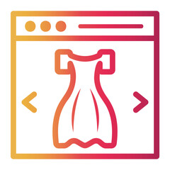 dress Line Gradient Icon