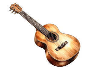 Colored Pencil Drawing of a Guitar without background