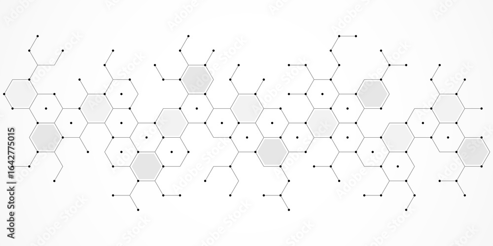 Poster hexagons pattern. geometric abstract background with simple hexagonal elements. creative idea for me