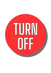 red turn-off button