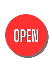 red open button
